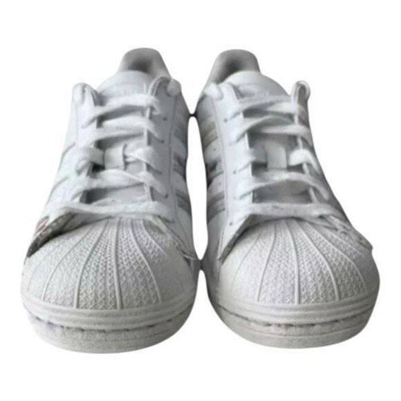 Adidas Superstar WHITE COMIC Kids Boy Sneakers Size 3.5 Shell Toe White Graffiti - Picture 3 of 11